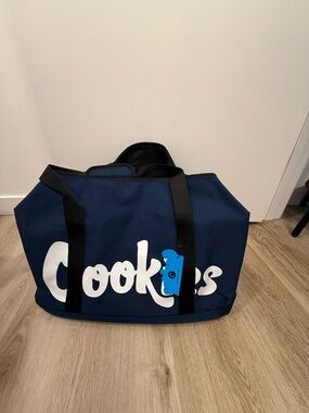 Cookies Smell Proof Navy Duffel Bag with Black Straps